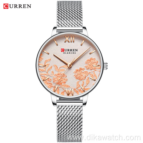 CURREN 9065 Hot Sale Fashion Women's Quartz Watches Chinese Brand Leather Small Dial Fancy Wrist Watch Luxury Relogio Masculino